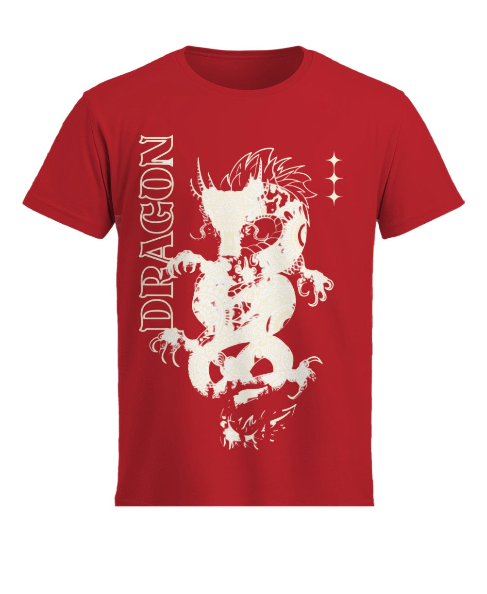 Dragon Graphic T-Shirt for Men & Women | Japanese Style Streetwear Tee | Vintage Dragon Print Cotton Unisex Shirt | Casual Oversized Fashion Top