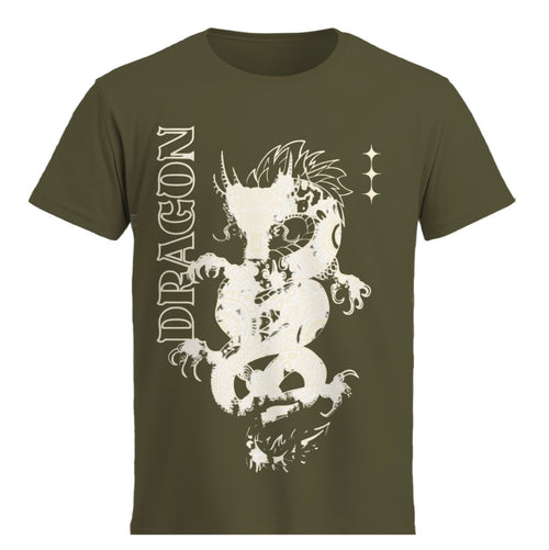 Dragon Graphic T-Shirt for Men & Women | Japanese Style Streetwear Tee | Vintage Dragon Print Cotton Unisex Shirt | Casual Oversized Fashion Top