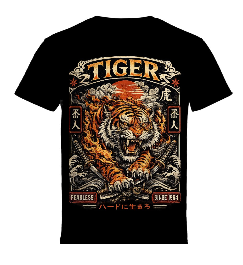 🐅 Fearless Tiger Graphic T-Shirt | Japanese Streetwear Tee