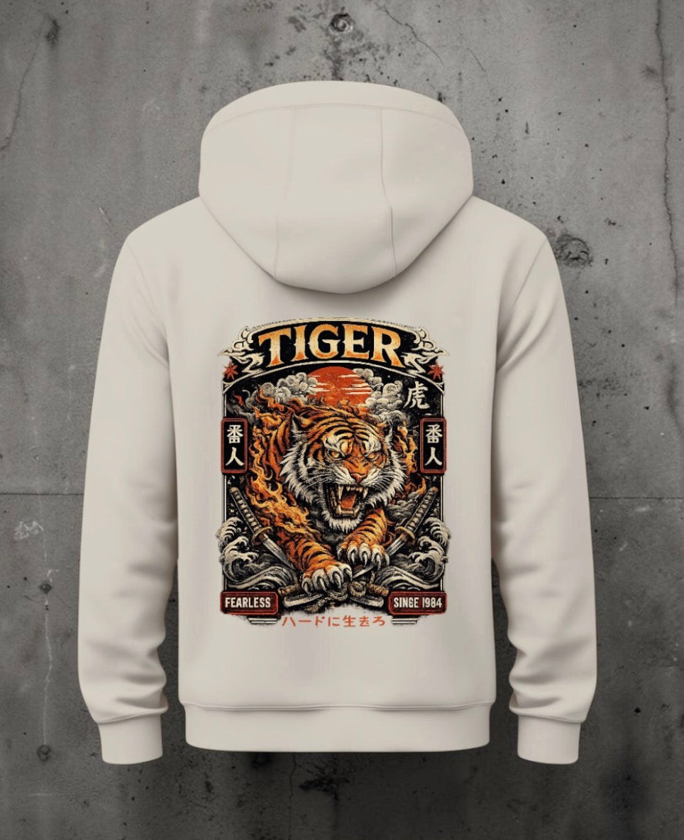🐅 Fearless Tiger Japanese Streetwear Hoodie