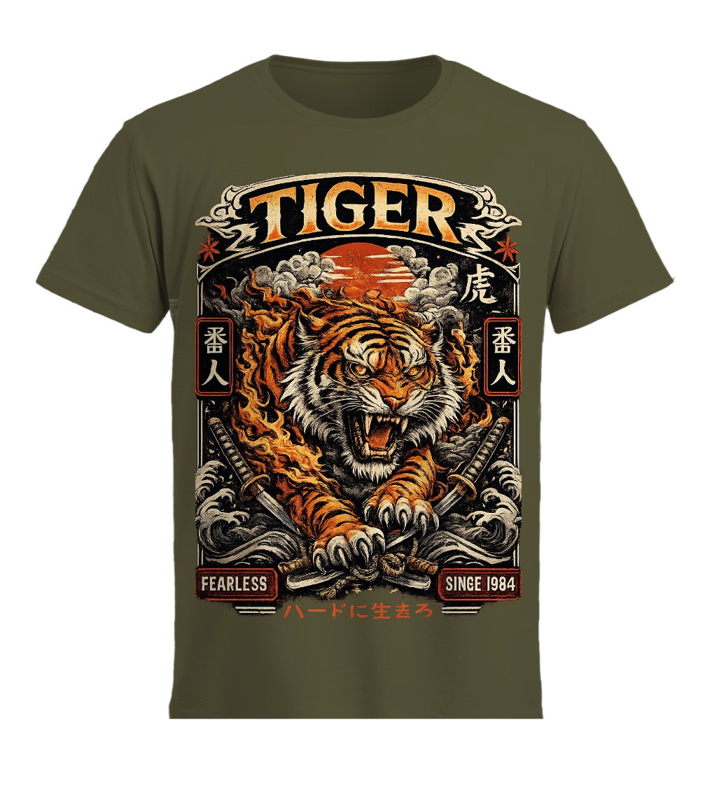 🐅 Fearless Tiger Graphic T-Shirt | Japanese Streetwear Tee