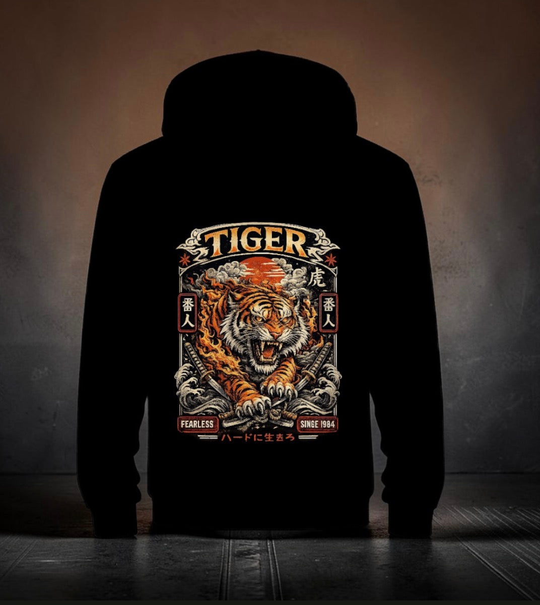 🐅 Fearless Tiger Japanese Streetwear Hoodie
