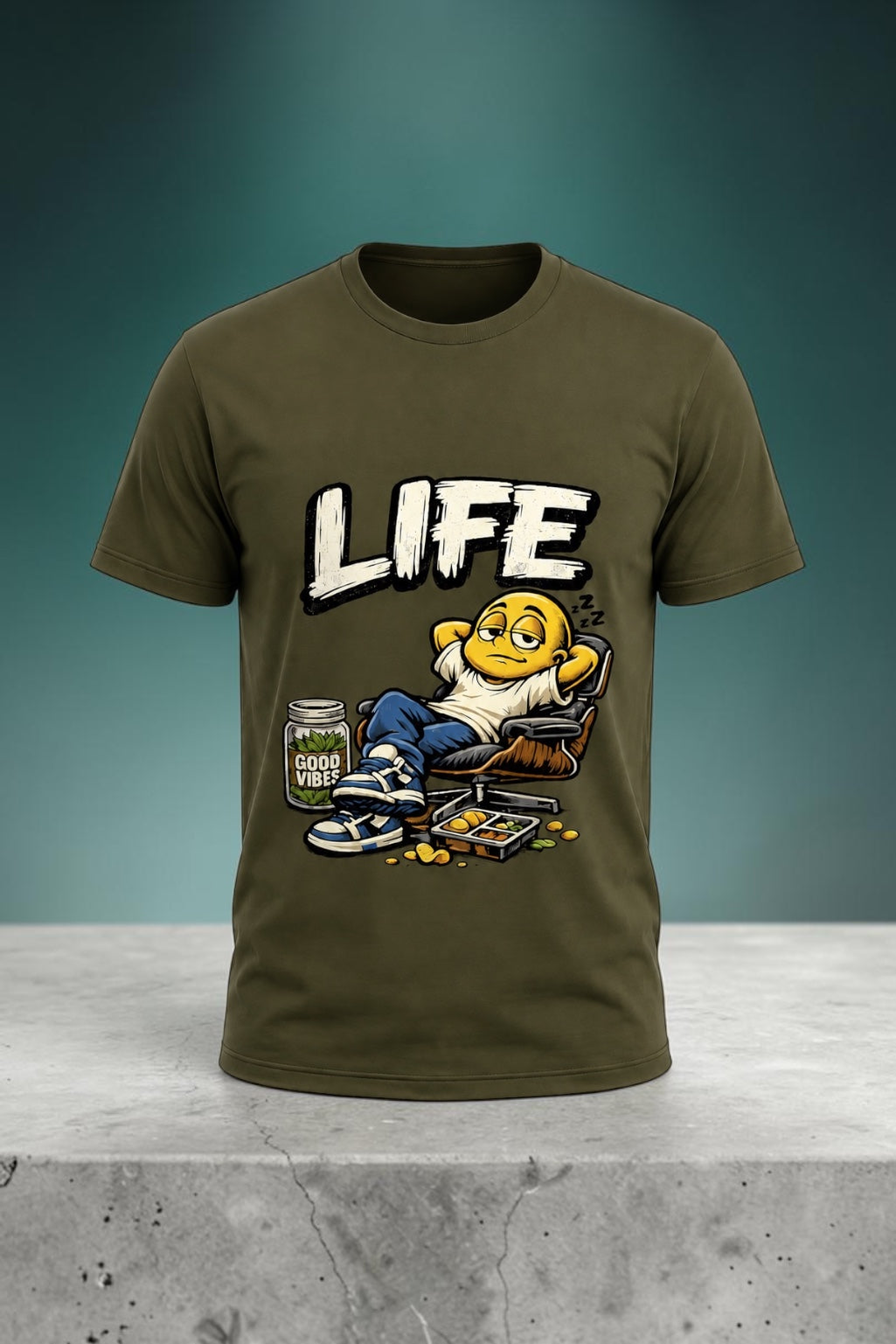 LIFE Graphic T-Shirt | Premium Streetwear Tee | Vintage Urban Graphic Shirt | Unisex Oversized Fashion | TikTok Viral Style