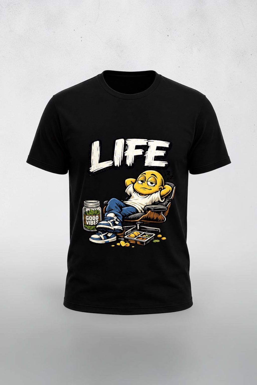 LIFE Graphic T-Shirt | Premium Streetwear Tee | Vintage Urban Graphic Shirt | Unisex Oversized Fashion | TikTok Viral Style
