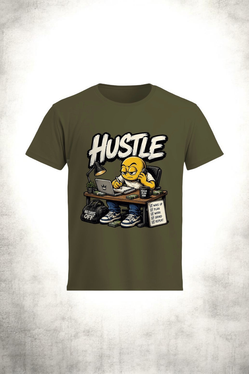 🔥 HUSTLE Streetwear Graphic T-Shirt | Premium Motivational Tee | Unisex