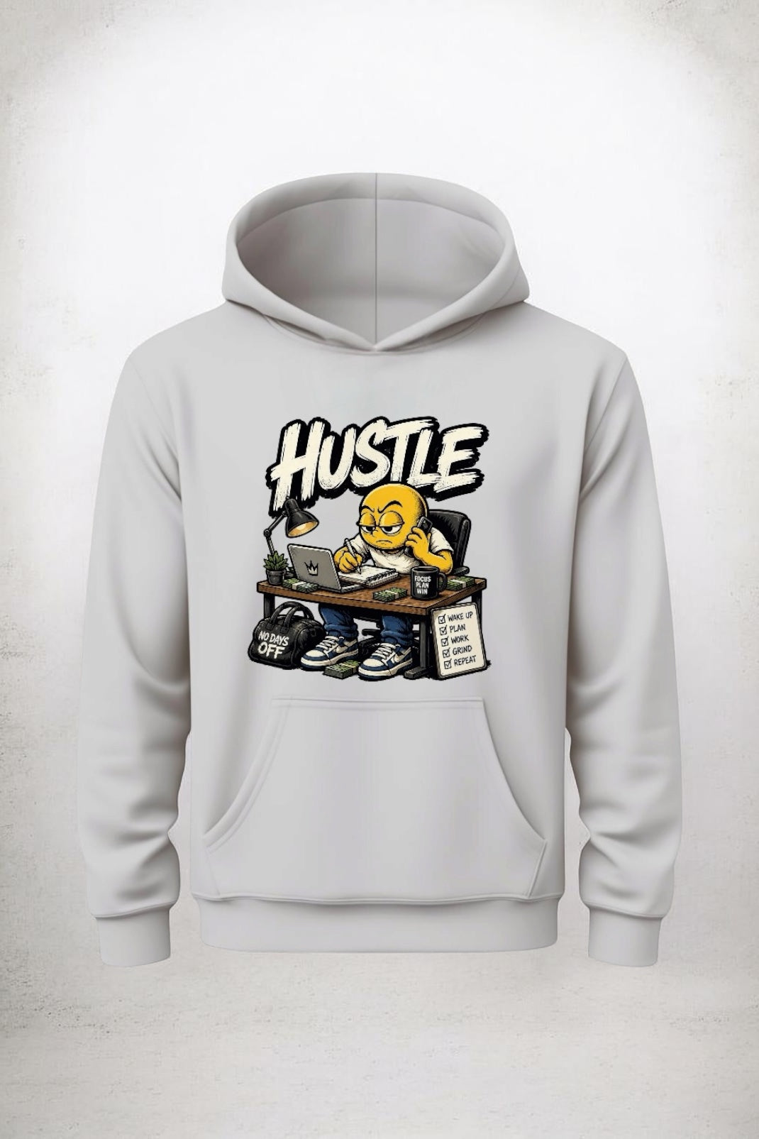 HUSTLE™ Graphic Hoodie | Motivational Streetwear Hoodie | Premium Unisex Pullover | Urban Fashion Sweatshirt