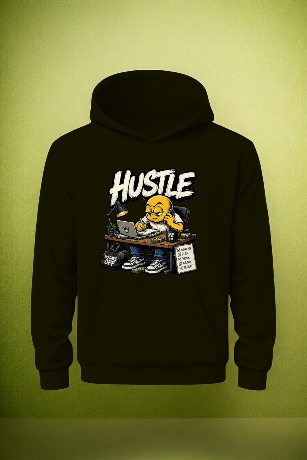 HUSTLE™ Graphic Hoodie | Motivational Streetwear Hoodie | Premium Unisex Pullover | Urban Fashion Sweatshirt