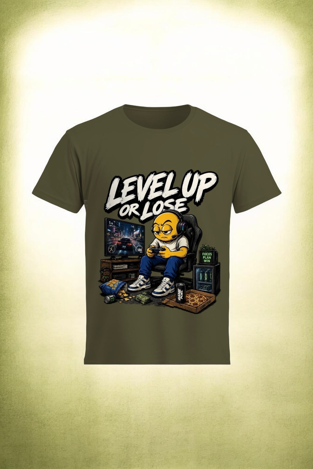 🎮 LEVEL UP OR LOSE™ – Premium Gamer Graphic T-Shirt