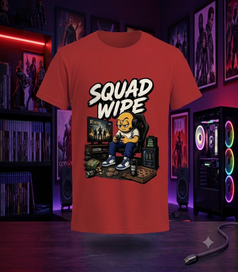 🎮 SQUAD WIPE GAMER T-SHIRT

Your squad. Your rules. No mercy. 🎮🔥