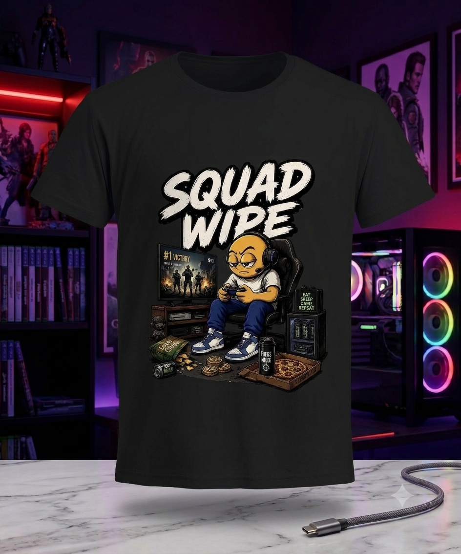 🎮 SQUAD WIPE GAMER T-SHIRT

Your squad. Your rules. No mercy. 🎮🔥