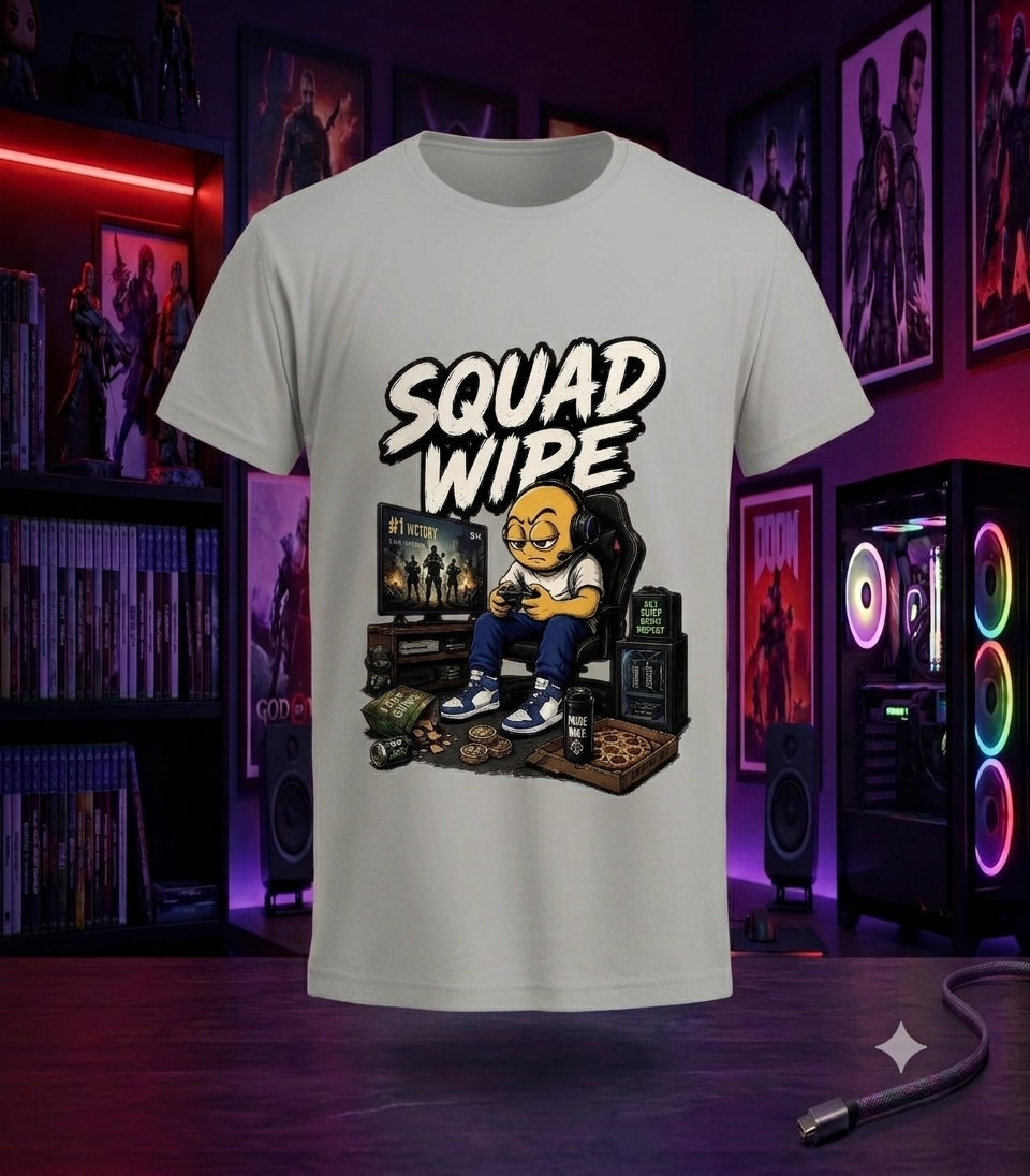 🎮 SQUAD WIPE GAMER T-SHIRT

Your squad. Your rules. No mercy. 🎮🔥