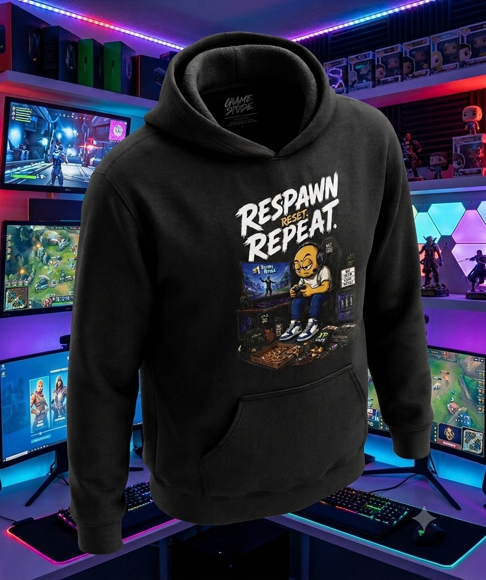 🎮 RESPawn. RESET. REPEAT. — Gaming Hoodie

For the gamers who never really log off. 🎮🔥