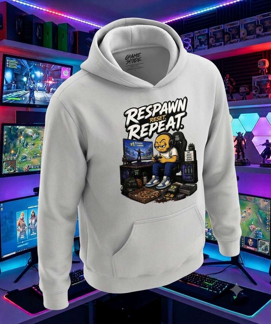 🎮 RESPawn. RESET. REPEAT. — Gaming Hoodie

For the gamers who never really log off. 🎮🔥