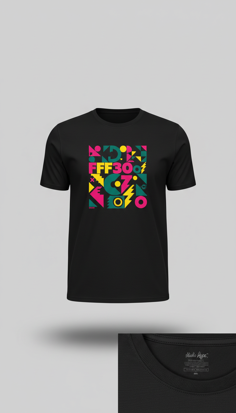 Graphic T-Shirt with Neon Print